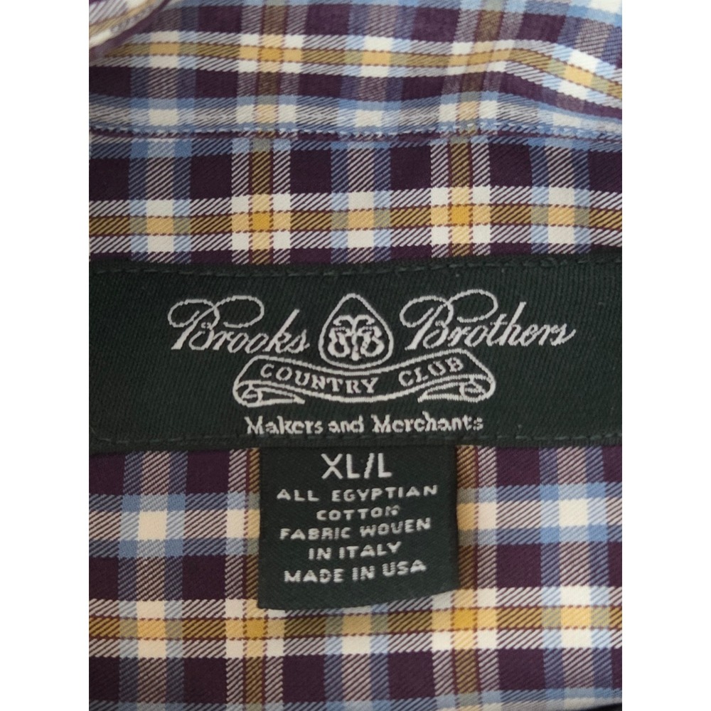 Men's XL/L Long Brooks Brothers XL Country Club Egyptian Cotton Button up USA - Picture 4 of 6